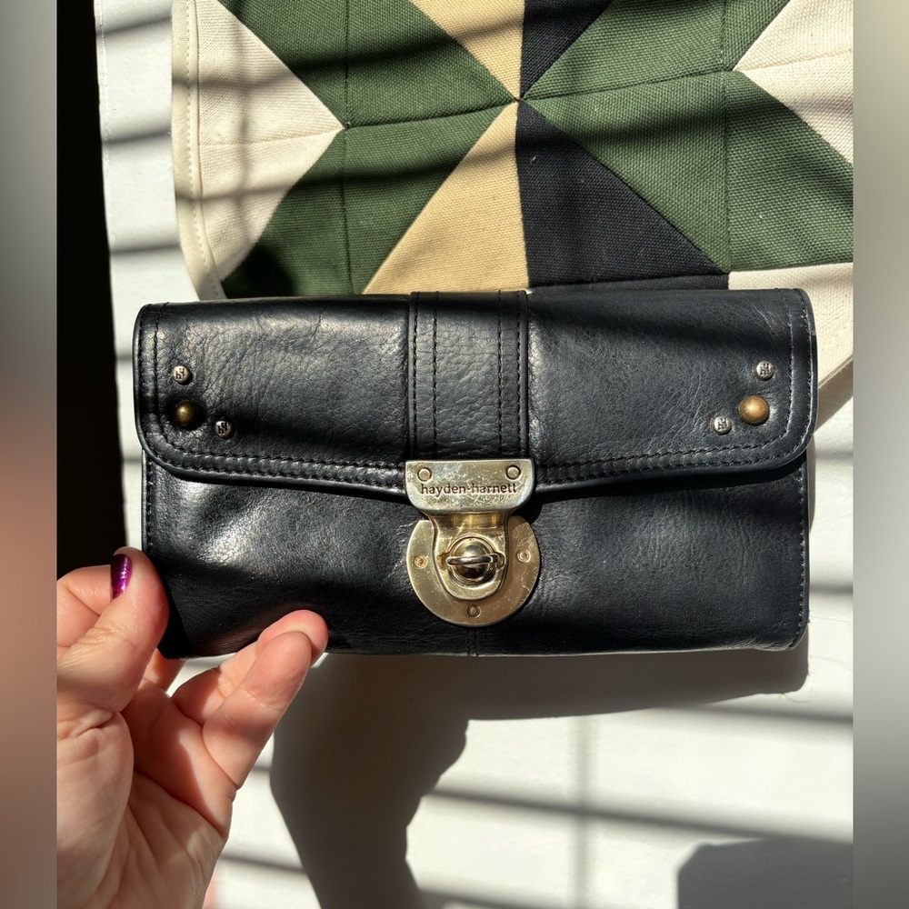 Hayden-Harnett Beautiful Leather Wallet Clutch - EUC